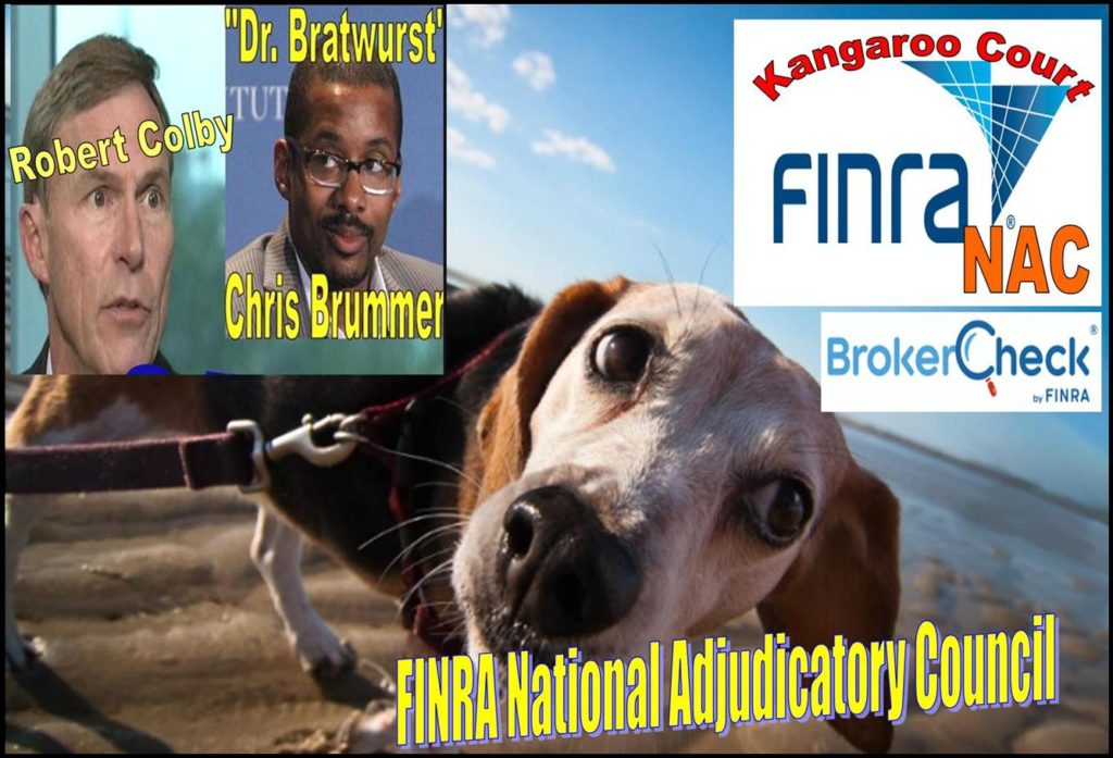 FINRA MEMBERSHIP, DOG ON A LEASH, FINRA NAC EXPOSED